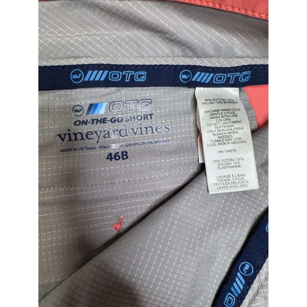 NWT Vineyard Vines On-The-Go Shorts Mens 46B Mai Tai Pink 10 Inch Performance